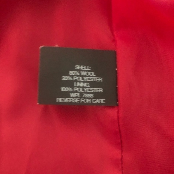 ANNE KLEIN Womens red Peacoat Coat  Size SP - Picture 6 of 6